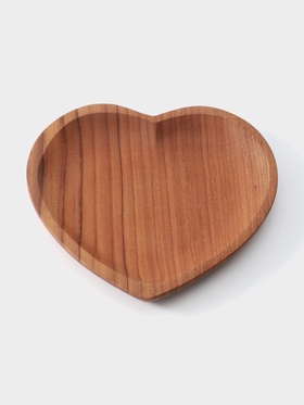 Тарелка «Сердце», 16×16×2 см, тиковое дерево