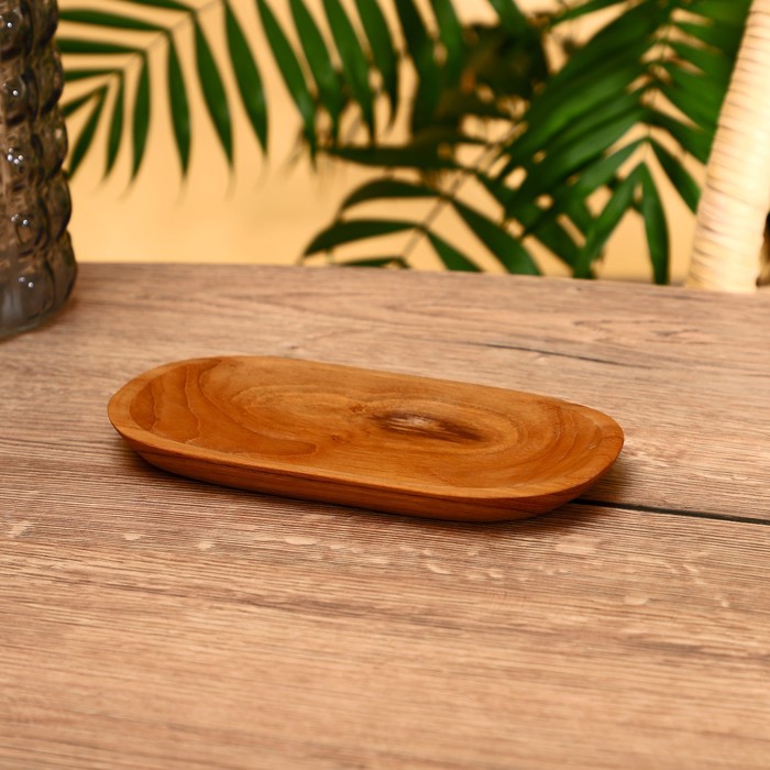 Блюдо, 20×10×2 см, тиковое дерево - Фото 1