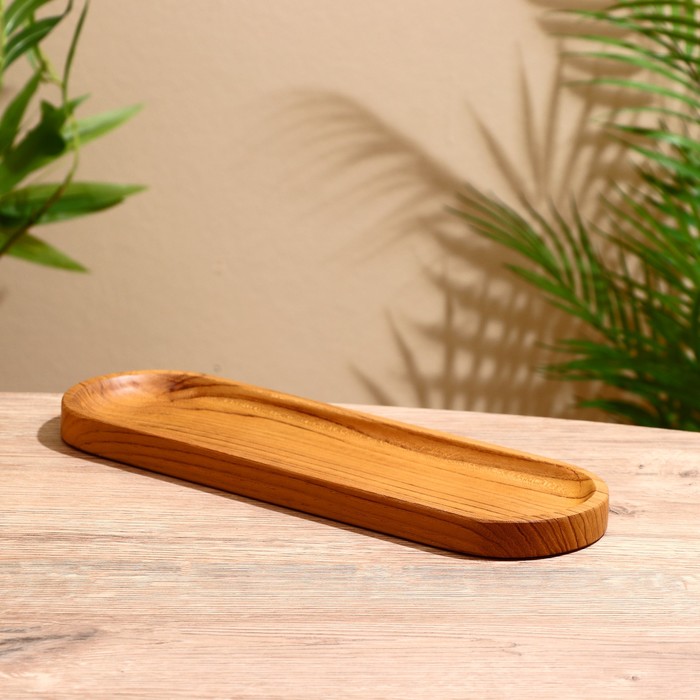 Блюдо, 27×11×2 см, тиковое дерево - Фото 1