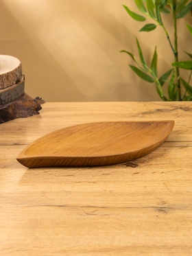 Блюдо, 28×15×1.5 см, тиковое дерево