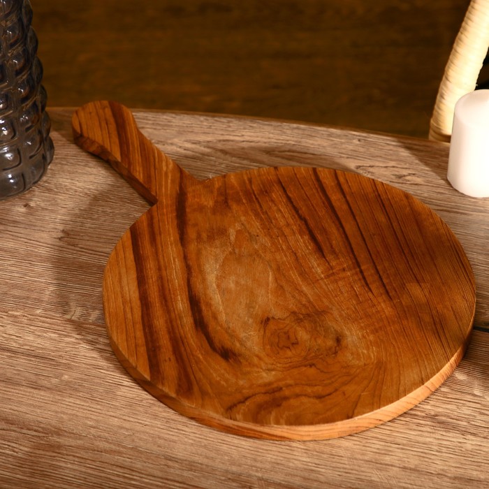 Доска разделочная, 45×30×2 см, тиковое дерево - Фото 1