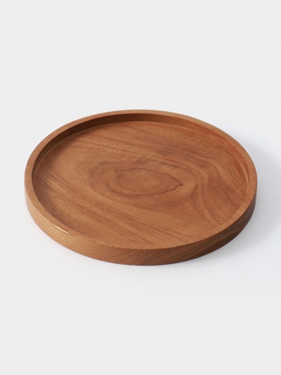 Блюдо, 20×20×2 см, тиковое дерево