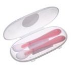 Набор силиконовых ложек для кормления, 2 шт., цвет розовый - фото 6759264