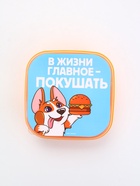 Ланч - бокс квадратный с секциями «Главное в жизни», 14.5×6 см - Фото 7