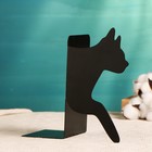Держатель-подставка для книг "Кот", черный, 1шт - фото 9734640