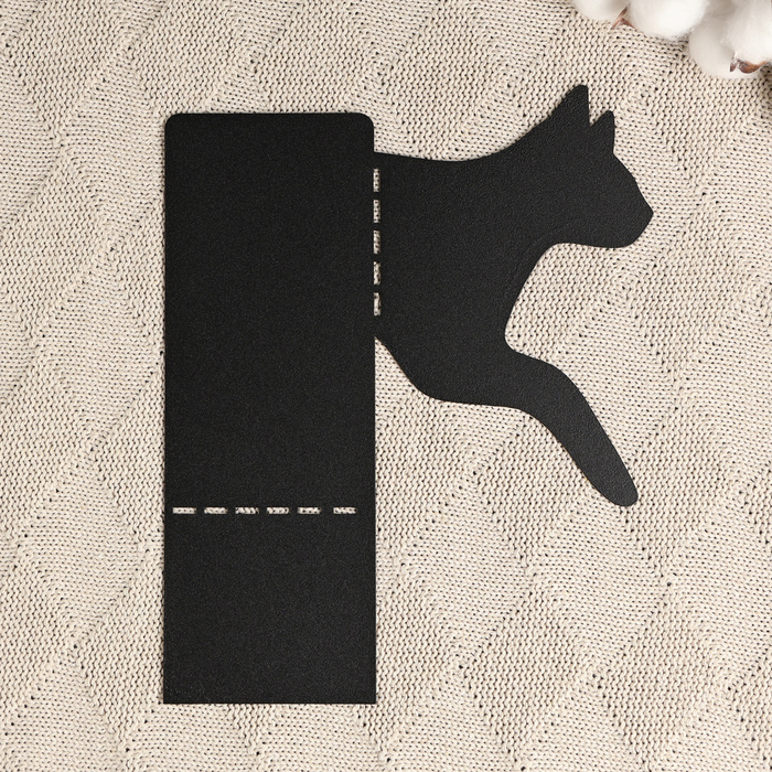 Ограничитель-подставка для книг "Кот" черный, 1шт - фото 1891429367