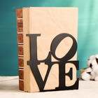 Ограничитель-подставка для книг "Любовь" черный, 1шт - фото 300707930