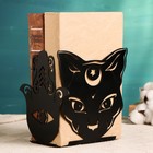 Ограничитель-подставка для книг "Хамса с котом" набор, черный - фото 10128249
