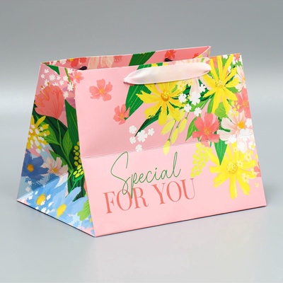 Пакет подарочный с широким дном, упаковка, «Special for you», 25×19×18 см
