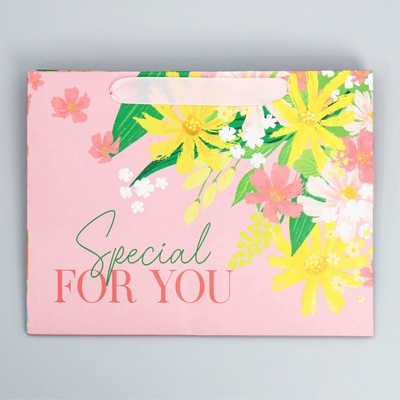 Пакет подарочный с широким дном, упаковка, «Special for you», 25×19×18 см