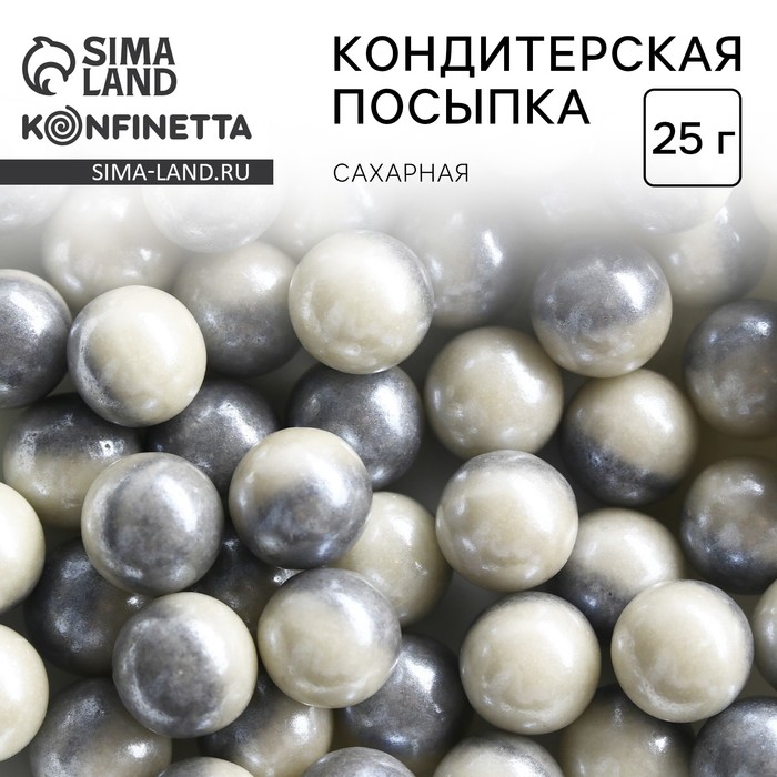 

Посыпка кондитерская: серебристая, 25 г.