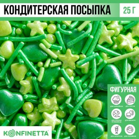 Посыпка кондитерская фигурная «Звёзды»: зелёная, 25 г.