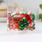 KONFINETTA Кондитерская посыпка фигурная сахарная «Сказочный Новый год: снежинки, елочки»: белая, зеленая, красная, золотая, 25 г. - Фото 4