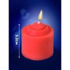 Свеча для БДСМ "Роза", красная, низкотемпературный воск, 3,2 см - Фото 3