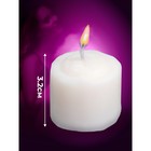 Свеча для БДСМ "Роза", белая, низкотемпературный воск, 3,2 см - Фото 3