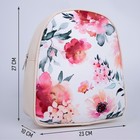 Рюкзак школьный текстильный «Цветы», 27х10х23 см, отдел на молнии, цвет розовый - Фото 2