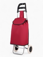 Сумка-тележка хозяйственная на шнуре, 28×18×94 см, бордовая - Фото 2