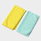 Салфетки универсальные Доляна, 220 г/м², 5 шт., 30×30 см, микрофибра, с оверлоком, МИКС - Фото 2