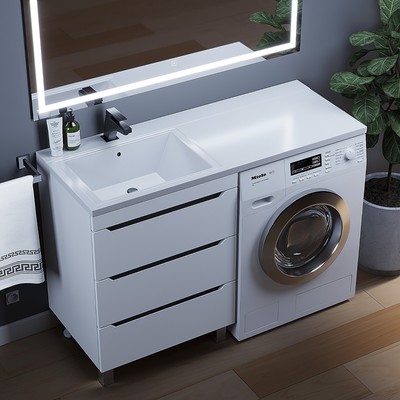 Раковина Uperwood Cosmos, над стиральной машиной, 120 см, левая