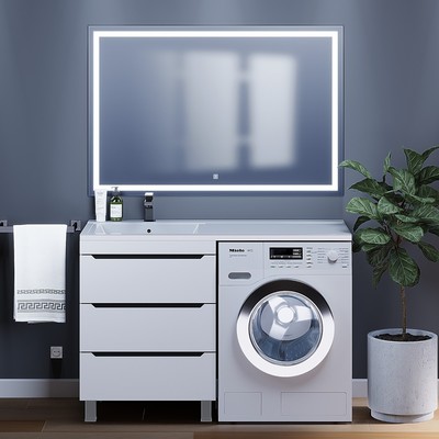 Раковина Uperwood Cosmos, над стиральной машиной, 120 см, левая