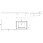 Раковина Uperwood Cosmos, над стиральной машиной, 120 см, левая - Фото 4