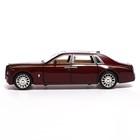 Машина металлическая Rolls-Royce Phantom, 1:24, открываются двери, капот, багажник, цвет бордовый - фото 24440963