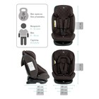 Автокресло детское AmaroBaby Brilliant, крепление Isofix, класс D, группа 0+/1/2/3 (0-36 кг), цвет коричневый - Фото 4