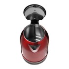 Чайник электрический "Матрёна" MA-005, металл, 2 л, 1500 Вт, красный с рисунком "Хохлома" - фото 9175664