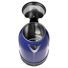 Чайник электрический "Матрёна" MA-005, металл, 2 л, 1500 Вт, сине-чёрный с рисунком "Гжель" - фото 6759942