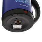 Чайник электрический "Матрёна" MA-005, металл, 2 л, 1500 Вт, сине-чёрный с рисунком "Гжель" - фото 6759944