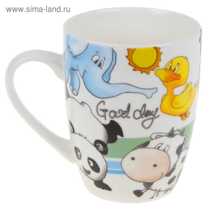 Кружка керамическая Доляна «Зоопарк», 300 мл,цвета МИКС - Фото 1