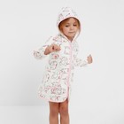 Халат для девочки НАЧЁС Котик, цвет белый/розовый, рост 122 см - фото 49604717