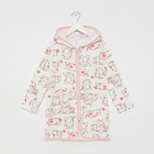 Халат для девочки НАЧЁС Котик, цвет белый/розовый, рост 122 см - фото 49604718