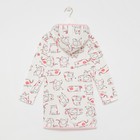 Халат для девочки НАЧЁС Котик, цвет белый/розовый, рост 122 см - фото 49604720