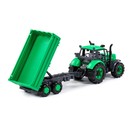 Трактор «Прогресс» с бортовым прицепом, инерционный, цвет зелёный - фото 3595274