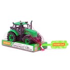 Трактор «Прогресс» инерционный, цвет зелёный - фото 25445447