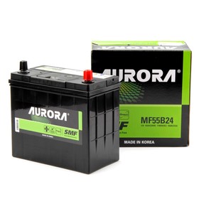 Аккумулятор AURORA JIS MF-55B24R, 45 Ah, 430 A, 234x127x220, прямая полярность