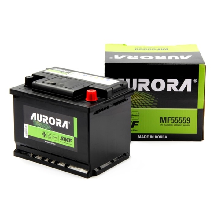Аккумулятор AURORA DIN MF-55559 L2, 55 Ah, 480 A, 242x174x190, обратная полярность
