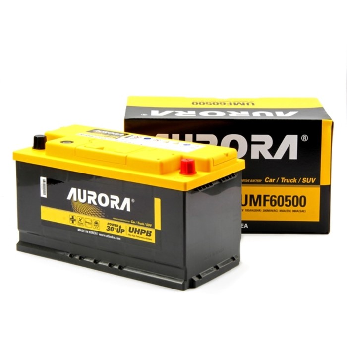 Аккумулятор AURORA DIN ULTRA UMF-60500 L5, 105 Ah, 850 A, 354x174x190, обратная полярность