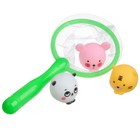 Игрушки для ванны Крошка Я «Кругляшики», мягкий пазл, сачок, набор 5 шт. - Фото 2