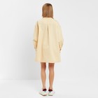 Костюм женский (рубашка, шорты) MINAKU: Oversize цвет бежевый, размер 42 - Фото 4