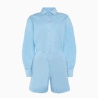 Костюм женский (рубашка, шорты) MINAKU: Oversize цвет голубой, размер 46 - Фото 10