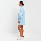 Костюм женский (рубашка, шорты) MINAKU: Oversize цвет голубой, размер 48 - Фото 3