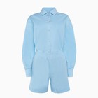 Костюм женский (рубашка, шорты) MINAKU: Oversize цвет голубой, размер 48 - Фото 10