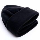 Шапка, флис, цвет чёрный - фото 24515102