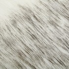 Лоскут длинноворсовый на трикотажной основе, 50 х 50 см, мех белый с серым - Фото 3