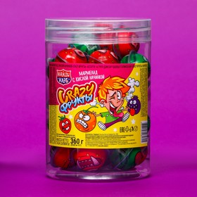 Мармелад с кислой начинкой "Crazy Фрукты" ассорти 12 г (9382472 ...
