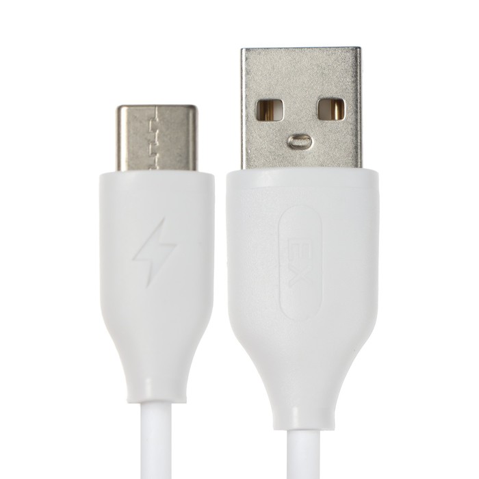 Сетевое зарядное устройство Exployd EX-Z-1425, 2 USB, 2.4 А, кабель Type-C, 1 м, белое - фото 51458402