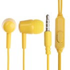 Наушники Exployd EX-HP-1371, вакуумные, микрофон, 102 дБ, 32 Ом, 3.5 мм, 1.2 м, желтые - фото 10130636