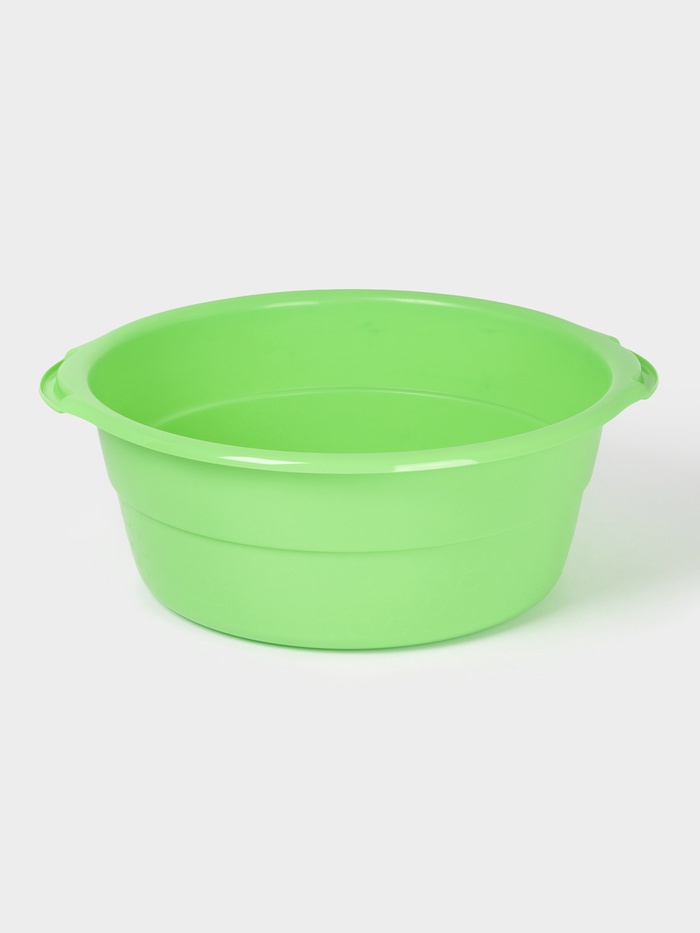 Таз хозяйственный круглый, особо прочный, 14 л, пластик, МИКС - Фото 1